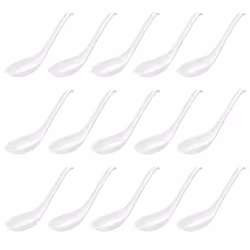 Soup Spoons,15 Pcs Rice Soup Spoons with Long Handle for Restaurants