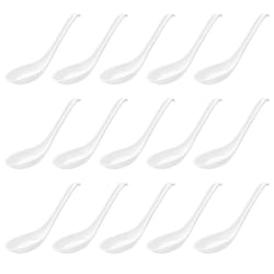 Soup Spoons,15 Pcs Rice Soup Spoons with Long Handle for Restaurants