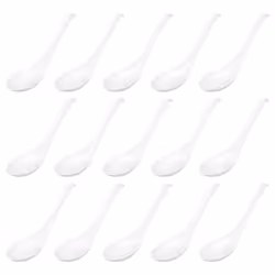Soup Spoons,15 Pcs Rice Soup Spoons with Long Handle for Restaurants