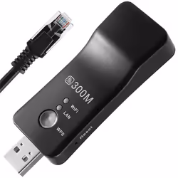 USB TV WiFi Dongle Adapter 300Mbps Universal Wireless Receiver RJ45