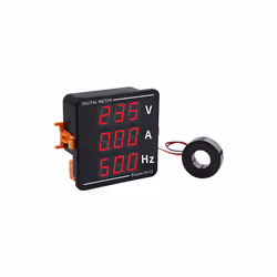AC Ammeter Voltmeter Three Display Current Voltage Frequency Meter