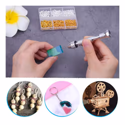 Resin Kit with 1Pcs Pin Drill 10Pcs Drill Bits and 400Pcs Screw Pins