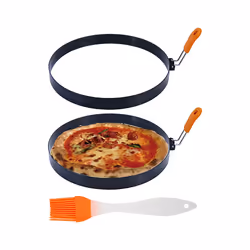 8 Inch Pancake Ring Omelet Ring with Handle Round Egg Rings Molds