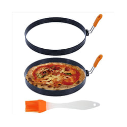 8 Inch Pancake Ring Omelet Ring with Handle Round Egg Rings Molds