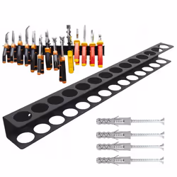 Heavy-Duty Wall-Mounted Tool Organizer - Metal Screwdriver Holder