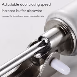Simple Door Closer Silent Pneumatic Hydraulic Buffer Automatic silver