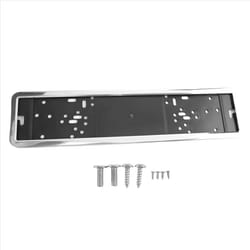 1 Set Stainless Steel European German 8K License Plate Frame (Silver)