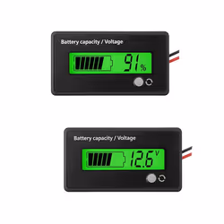 2 Pcs DC Battery Meter Lead-Acid and Lithium Ion Battery Indicator