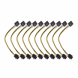 10 Pcs Molex to PCI-E Power IDE 4 Pin Female to 6 Pin Converter Cable