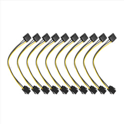 10 Pcs Molex to PCI-E Power IDE 4 Pin Female to 6 Pin Converter Cable