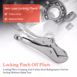 Locking Pinch Off Pliers Crimping Tool Refrigeration Tool for Sealing