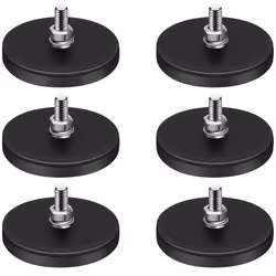 Rubber Coated Magnets,Neodymium Magnet Base,Strong Magnets Hold 6PCS