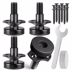Adjustable Leveling Feet, 3/8inch-16 Thread T-Nut Kit 4 Pack