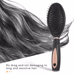 5Pcs Hair Brushes Comb Set Women Hair Care With Mirror And Stand Pink