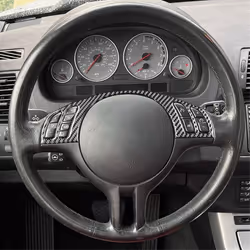 Carbon Fiber for X5 E53 Car Steering Wheel Buttons Cover Trim