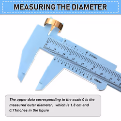 10Pcs 150mm Plastic Caliper Sliding Gauge for Student Office 5 Colors