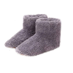 Winter USB Heater Foot Shoes Plush Warm Slippers Feet Insoles 39-43