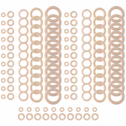 120Pcs Natural Wood Rings Set, for DIY Craft, Ring Pendant Making