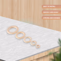 120Pcs Natural Wood Rings Set, for DIY Craft, Ring Pendant Making