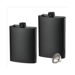 2Pcs Hip Flasks for Liquor,8 Oz Stainless Steel Leakproof Thin Flasks