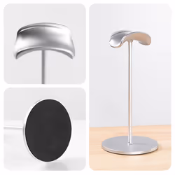 Headphone Stand Stylish Non-Slip Holder for Max Silver