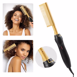 Hair Straightener Curling Iron Hair Curler Comb Hair Tools,EU Plug