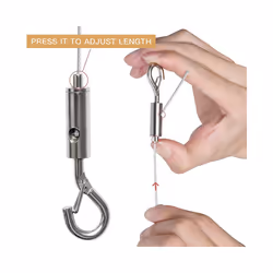 Picture Hanging Wire Kit, Adjustable Hook and Rail Moulding Hook
