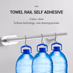 Stainless Steel Towel Rack for Kitchen Toilet Wall Mounted Punch-Free