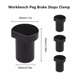 4Pcs Bench Dog Clamp for T-Track Planer Plug 20mm Dog Hole (Black)