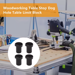 4Pcs Bench Dog Clamp for T-Track Planer Plug 20mm Dog Hole (Black)