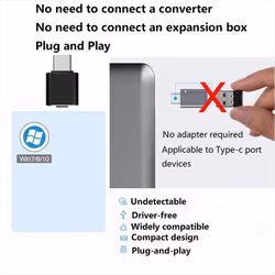 USB C Mouse Jiggler Undetectable Automatic Type C Mouse Black