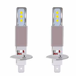 2Pcs H1 LED Bulbs Motorcycle Headlight 20000LM 6000K White Light