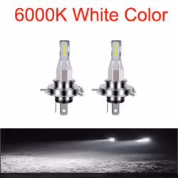 2Pcs H1 LED Bulbs Motorcycle Headlight 20000LM 6000K White Light