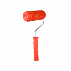 6 Inch Painting Roller with Handle Rubber Wood Pattern for Wall Red