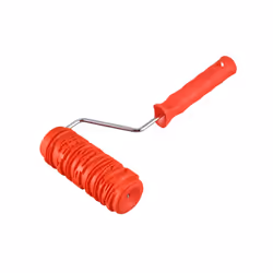 6 Inch Painting Roller with Handle Rubber Wood Pattern for Wall Red