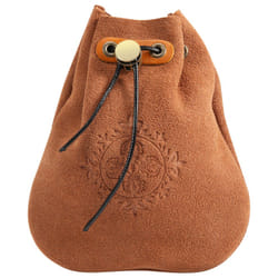 Outdoor Leather Coin Purse Coin Bag Drawstring Pouch Calabash