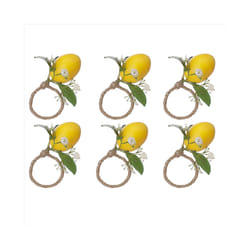 Lemon Napkin Rings Set Of 6 Lemon Vine Leaf Napkin Holders A