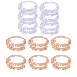 12PC Ramadan Napkin Rings Eid Mubarak Muslim Islamic Home Deco