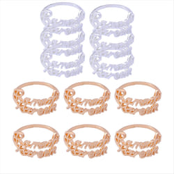 12PC Ramadan Napkin Rings Eid Mubarak Muslim Islamic Home Deco