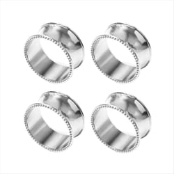 4PCS Napkin Rings, Napkin Holder Ring, for Wedding,Silver