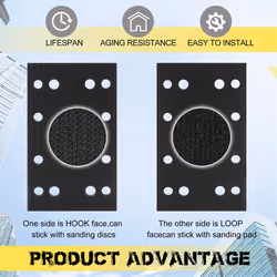 4 Pcs Soft Black Foam Sanding Pads Interface Sander Backing Pad
