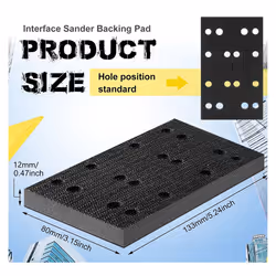 4 Pcs Soft Black Foam Sanding Pads Interface Sander Backing Pad