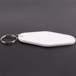 24 Pcs Motel Keychain DIY Blank Hotel Keychains Sublimation (White)