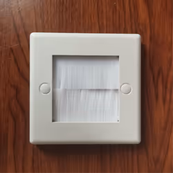 2Pcs Flush Brush Wall Plate White