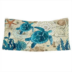 Quick-Drying Beach Towel with Sea Turtle Pattern,Soft and Absorbent,A
