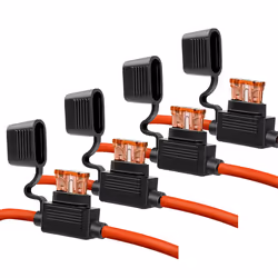 10 AWG Inline Fuse Holder with 40 AMP ATC Blade Fuses (4pack)