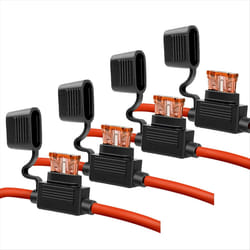 10 AWG Inline Fuse Holder with 40 AMP ATC Blade Fuses (4pack)