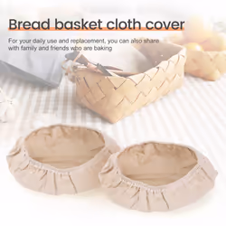 6 Pcs Shape Bread Proofing Basket Cover Natural Rattan Cloth Liner