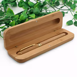 Vintage Elegant Bamboo Fountain Pen With Box For Business