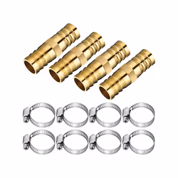 12 Pcs Hose Repair Connectors with Claps Brass Garden Hose Repair Kit